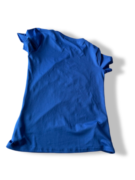 vintage women's Kamo King graphics blue short sleeve tees in S|L23 W19|SKU 4777