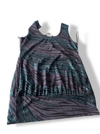 Vintage women's Dunnes stores black geometric sleeveless sequin dress 14|L27 W15|SKU 4778