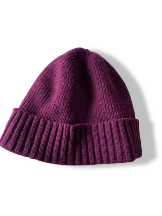 Vintage purple beanie knitted cap| SKU 4779