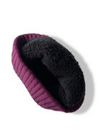 Vintage purple beanie knitted cap| SKU 4779