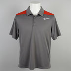 Grey Nike Dri-FIT Colorblock Polo SKU 7388 size S