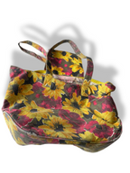 Vintage wome's multi floral print large handbag|L12 W20|SKU 4784