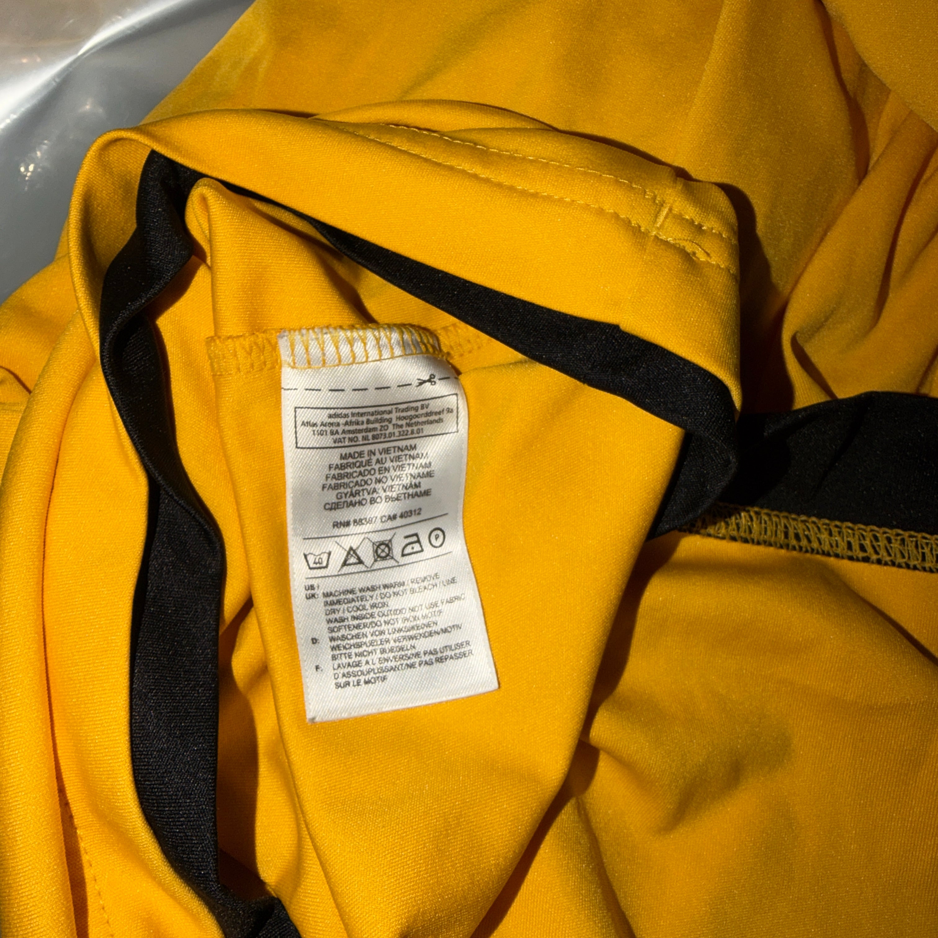 Yellow Adidas sports jersey SKU 7389