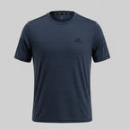 plain navy blue crew neck short sleeve cotton T-shirt SKU 7391  size L