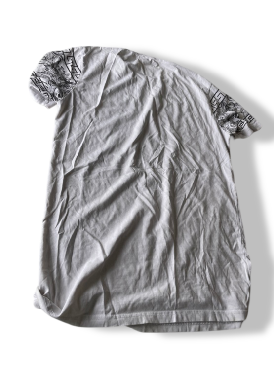 Vintage Bugatti men's Lion graphics regular fit white tees in M|L28 W19| SKU 4785