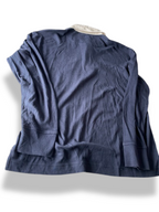 Vintage men's Banana Republic blue long sleeve regulat fit polo shirt in M|L29 W23|SKU 4787