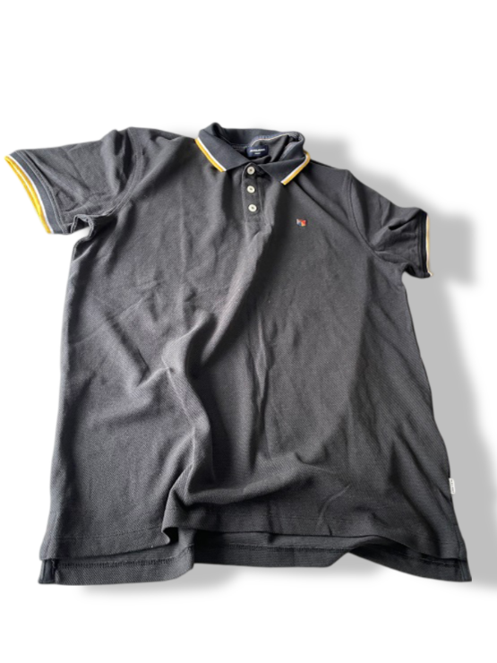 Vintage men's Jack & jones premium blue short sleeve polo shirt in L/XL| L31 W21|SKU 4789