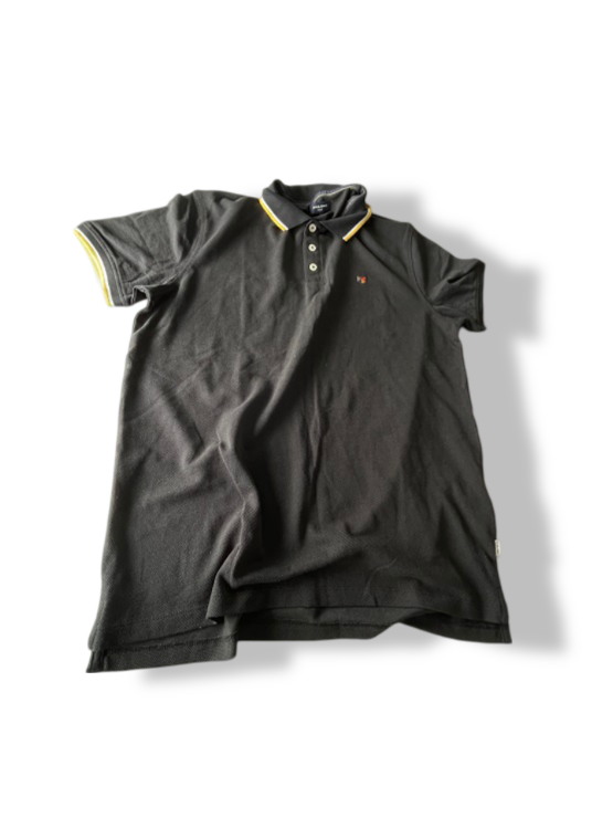 Vintage men's Jack & jones premium blue short sleeve polo shirt in L/XL| L31 W21|SKU 4789