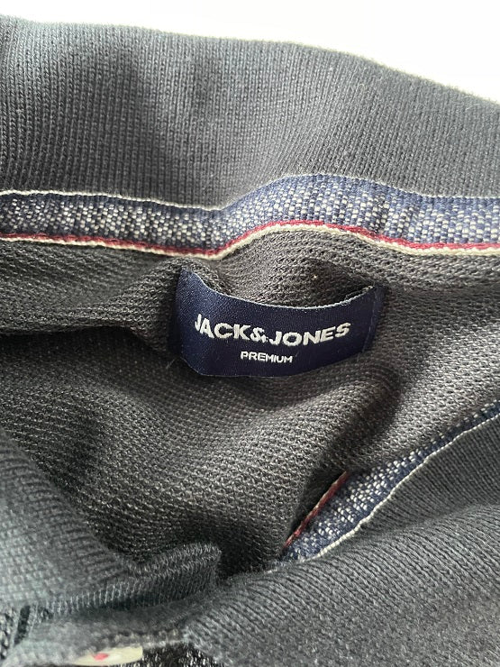 Vintage men's Jack & jones premium blue short sleeve polo shirt in L/XL| L31 W21|SKU 4789