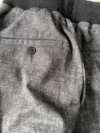 Men's plain grey drawstring waist trouser in M|L25 W25| SKU4791