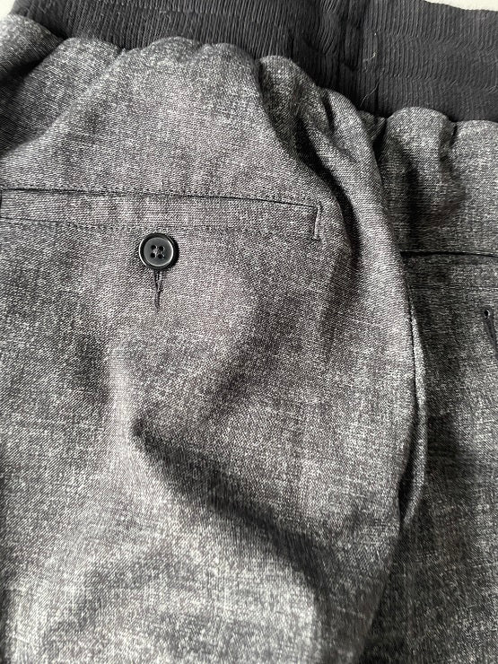 Men's plain grey drawstring waist trouser in M|L25 W25| SKU4791