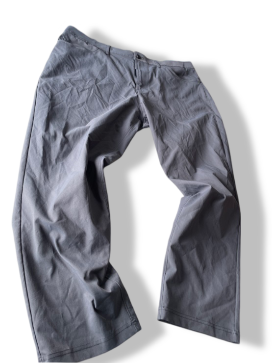 Vintage mens regular fit straight leg grey trouser in L|L30 W40|SKU 4793