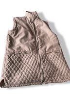 Vintage women's quilted padded brown sleeveless brown jacket in L/XL| L30W20|SKU 4797