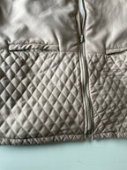 Vintage women's quilted padded brown sleeveless brown jacket in L/XL| L30W20|SKU 4797