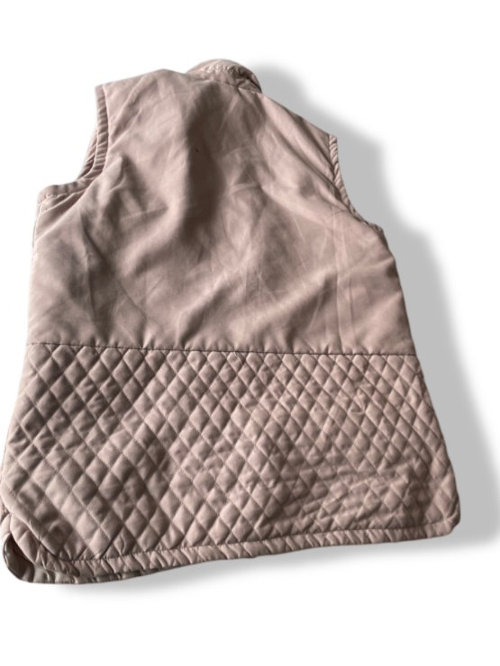 Vintage women's quilted padded brown sleeveless brown jacket in L/XL| L30W20|SKU 4797