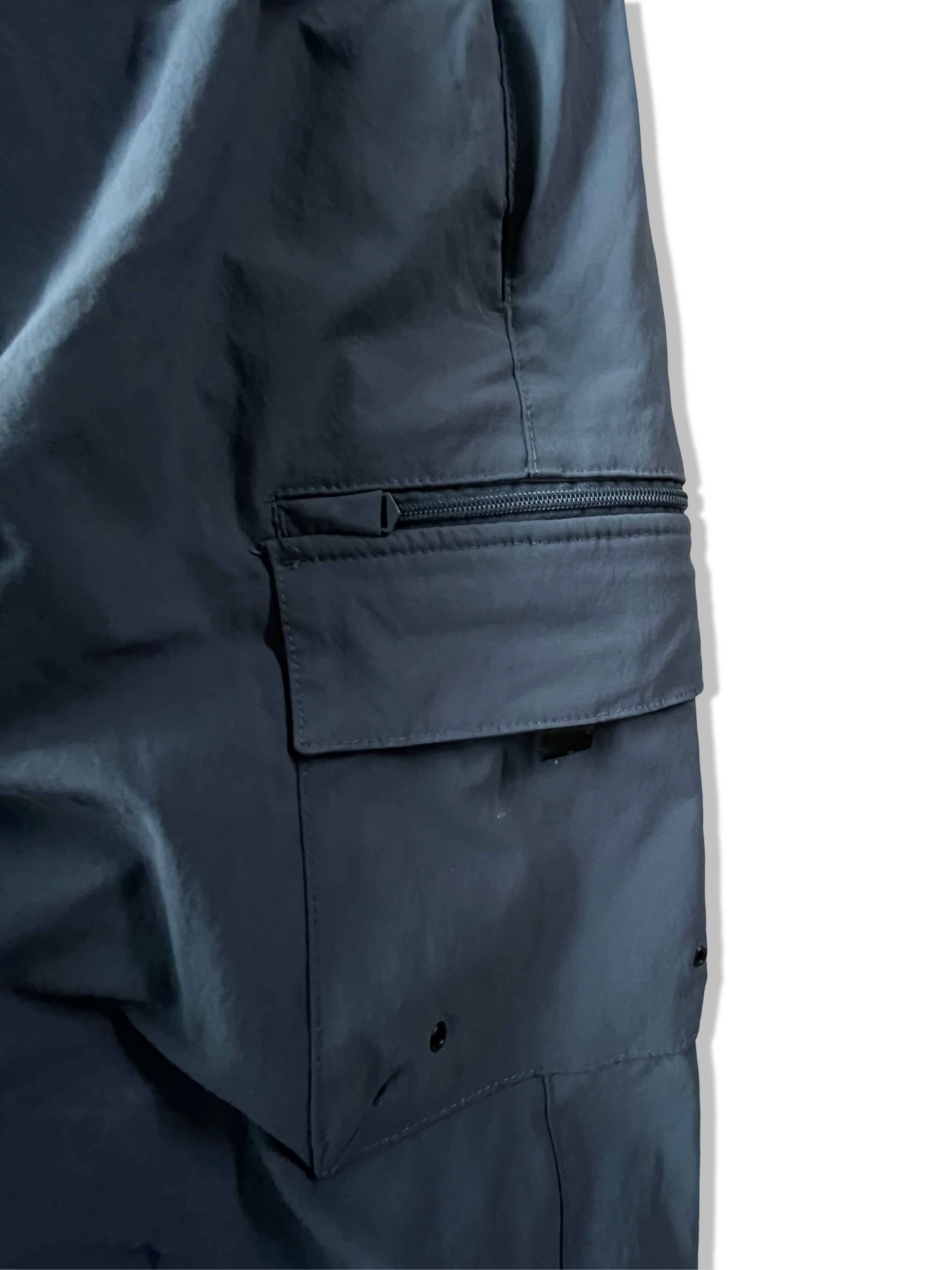 Vintage men's grey denim tech cargo trouser in L| L33 W30|SKU 4800