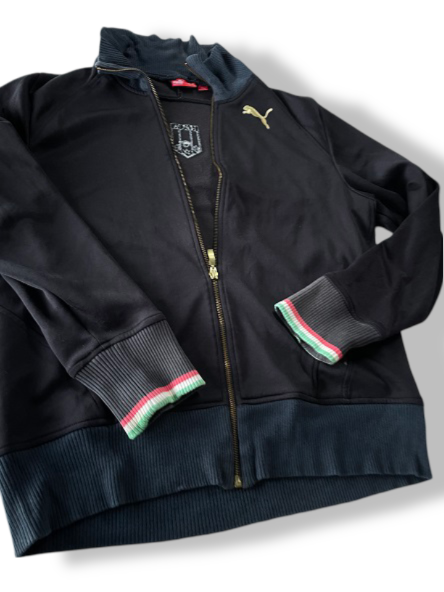 Vintage Puma black full zip wind breaker track top in M/L| L30 W21|SKU 4801