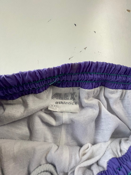 Vintage Alex athletics purple nylon capri pant in 2XL| L32 W36| SKU 4802