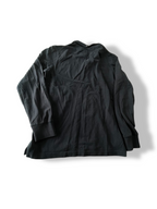 Vintage men's Farah black regular fit long sleeve polo shirt in S|L28W19|SKU 4803