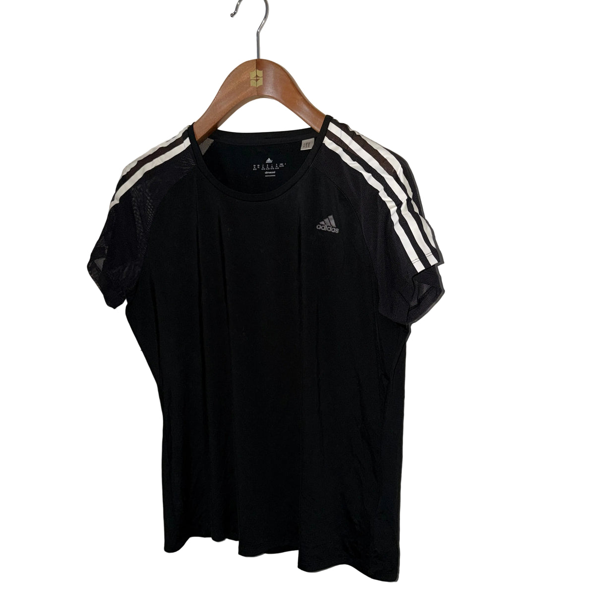 Vintage women black Adidas climacool jersey in 2XL SKU 7412