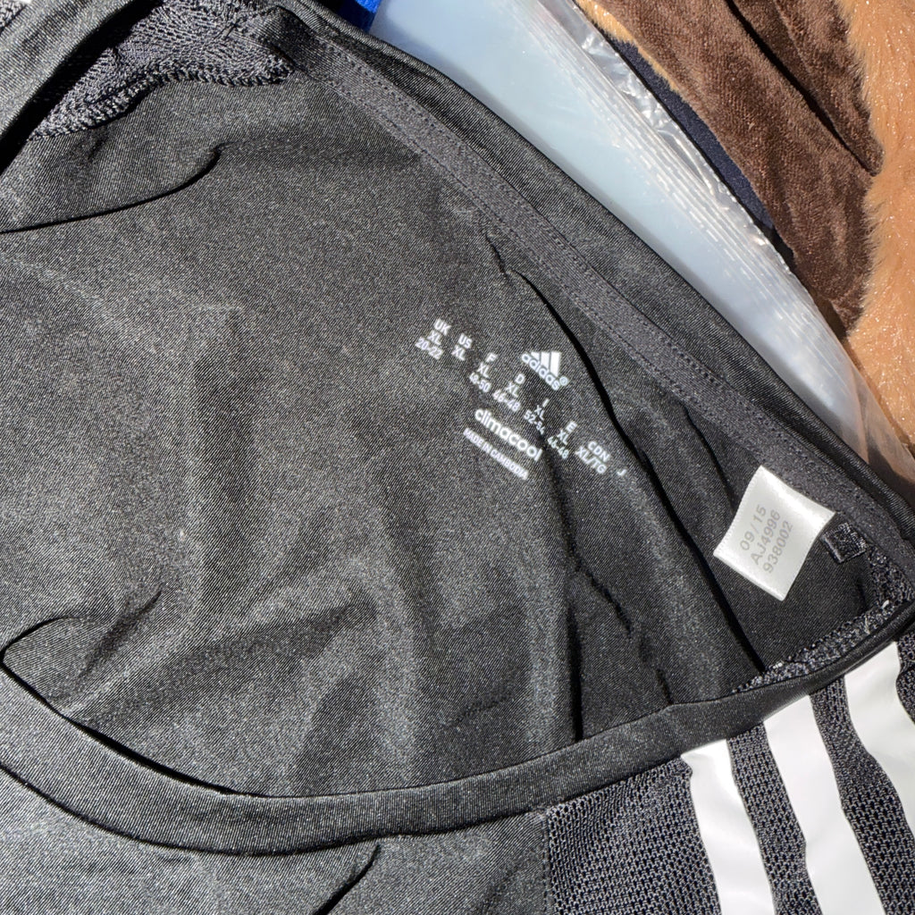Vintage women black Adidas climacool jersey in 2XL SKU 7412