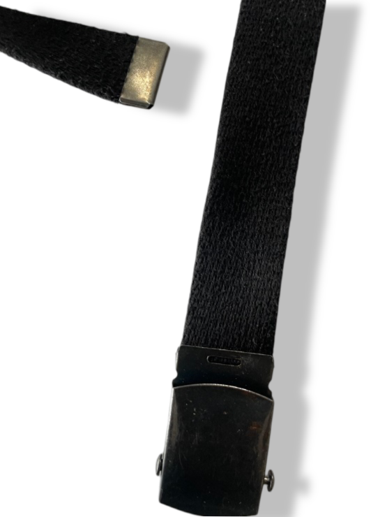 Vintage men's black elastic buckle belt| L32 | SKU 4805