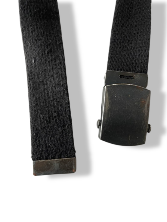 Vintage men's black elastic buckle belt| L32 | SKU 4805