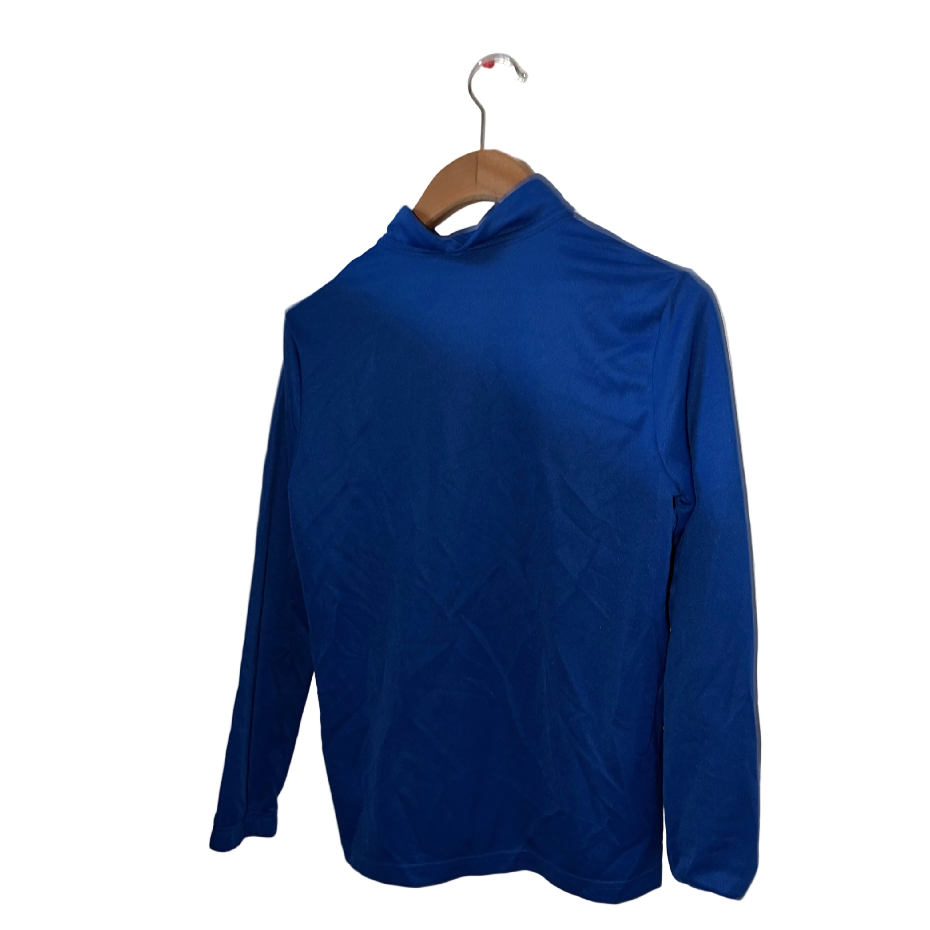 Vintage men's blue Adidas quarter-zip training pullover SKU 7413 Size S