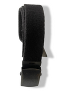 Vintage men's black elastic buckle belt| L32 | SKU 4805