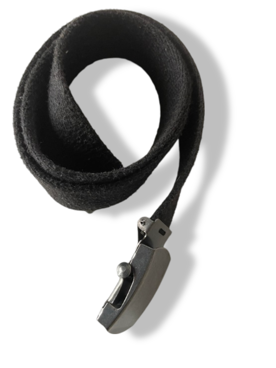 Vintage men's black elastic buckle belt| L32 | SKU 4805