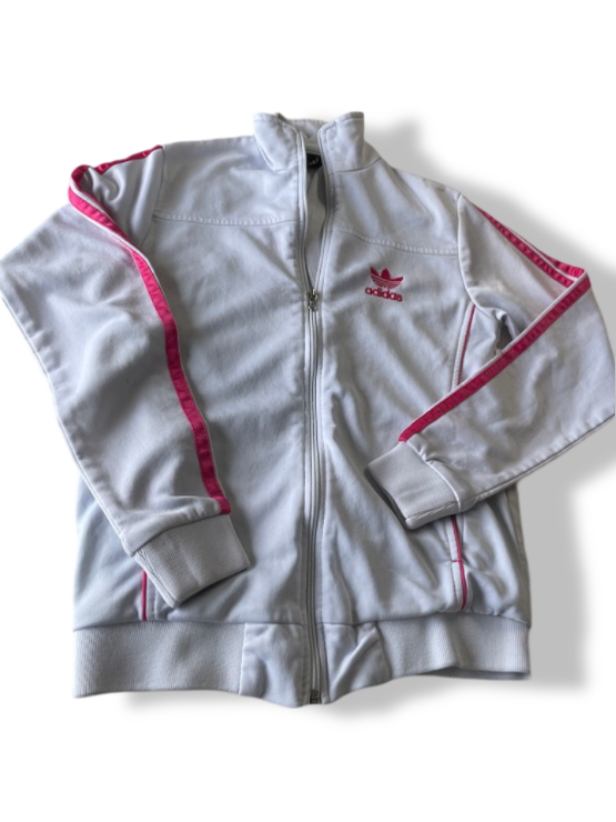 Vintage women's Adidas 3-stripe full zip windbreaker jacket in L| L27 W17|SKU 4806