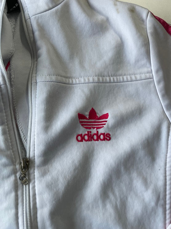 Vintage women's Adidas 3-stripe full zip windbreaker jacket in L| L27 W17|SKU 4806