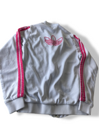 Vintage women's Adidas 3-stripe full zip windbreaker jacket in L| L27 W17|SKU 4806