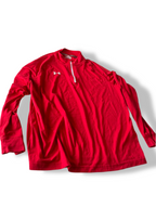 Vintage men's red Under Armour 1/4 zip high neck sweatshirt in XL|L30W22|SKU 4807