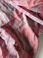 Vintage men's red abstract geometric print long sleeve shirt in L/XL|L32W23|SKU 4808