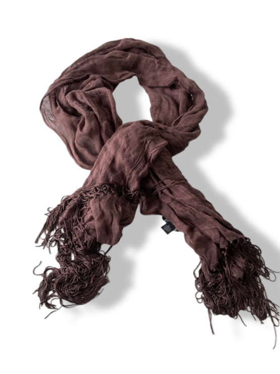 Vintage women's Coast brown pashmina scarf| L66 W26|SKU 4809