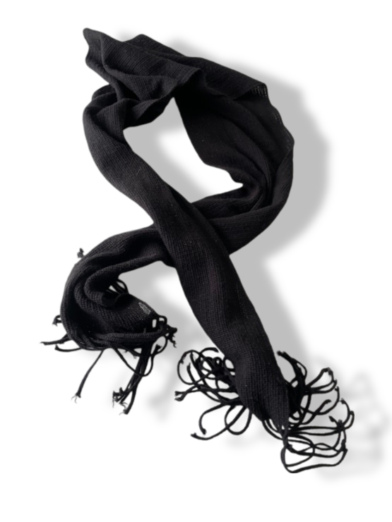 Vintage women's black pashmina scarf|L41 W9| SKU 4810