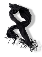 Vintage women's black pashmina scarf|L41 W9| SKU 4810