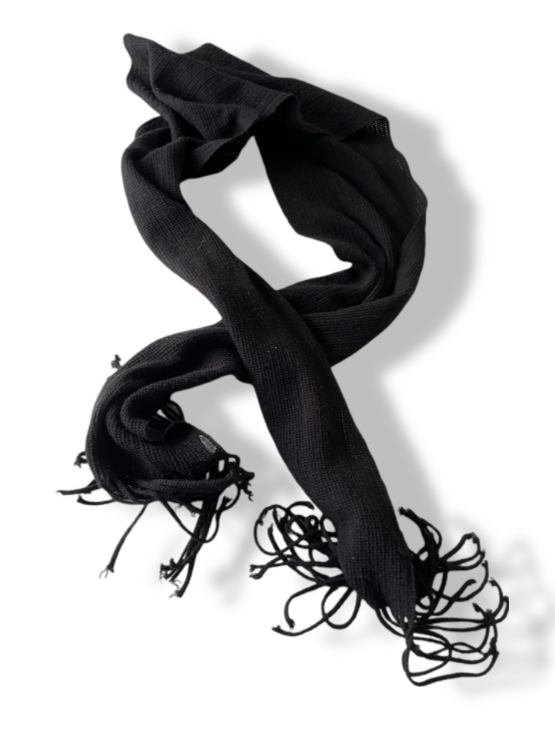 Vintage women's black pashmina scarf|L41 W9| SKU 4810