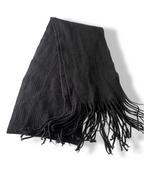 Vintage women's black pashmina scarf|L41 W9| SKU 4810