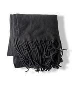 Vintage women's black pashmina scarf|L41 W9| SKU 4810