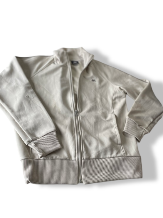 Vintage women's cream Kappa full zip bomber jacket in M| L27 W19|SKU 4812