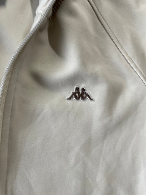 Vintage women's cream Kappa full zip bomber jacket in M| L27 W19|SKU 4812