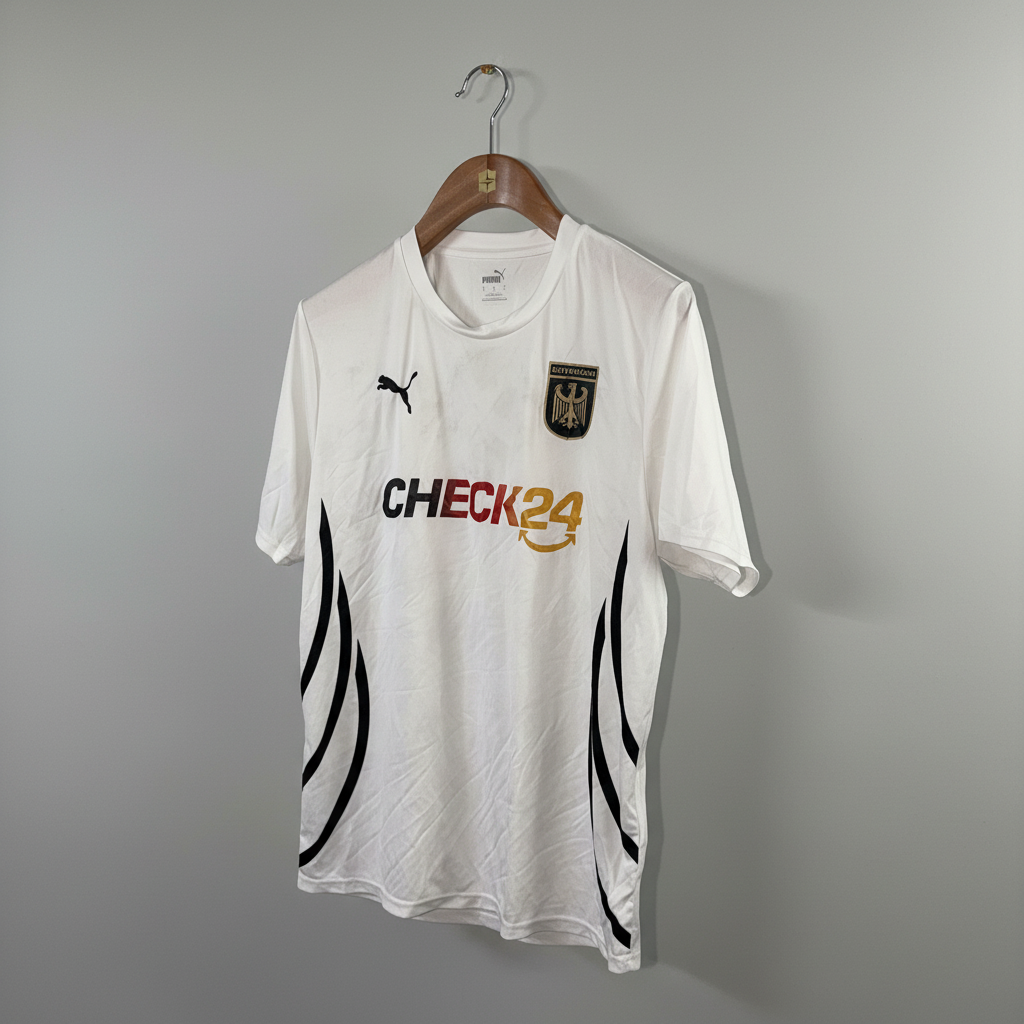 Vintage Men’s Puma White Germany Check 2024 Football Jersey – Size L – SKU 7428