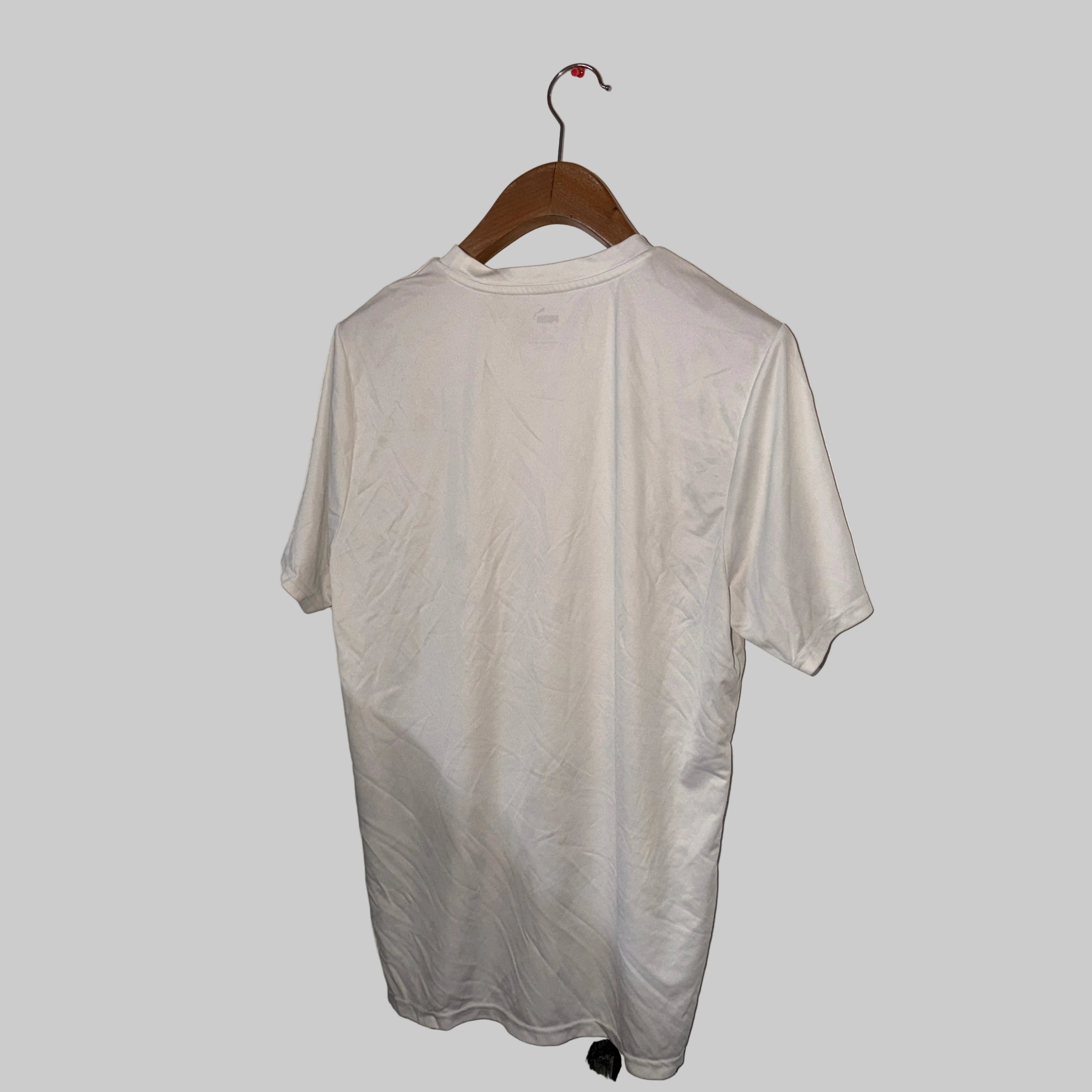 Vintage Men’s Puma White Germany Check 2024 Football Jersey – Size L – SKU 7428