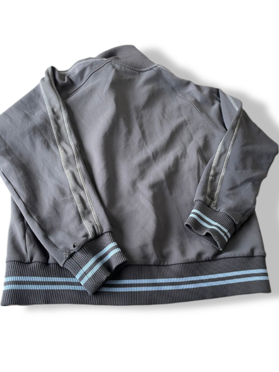 Vintage Puma grey full zip windbreaker track top in M| L26 W20|SKU 4814