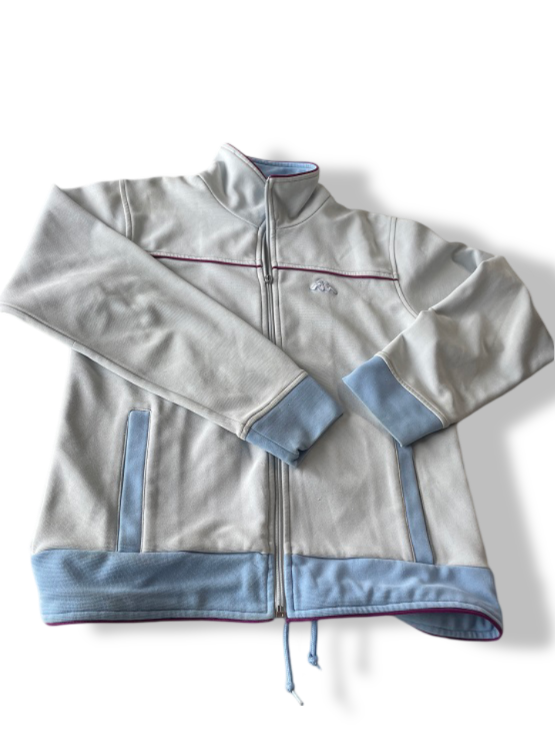 Vintage women's kappa white full zip windbreaker jacket in M/L| L27 W18| SKU 4816