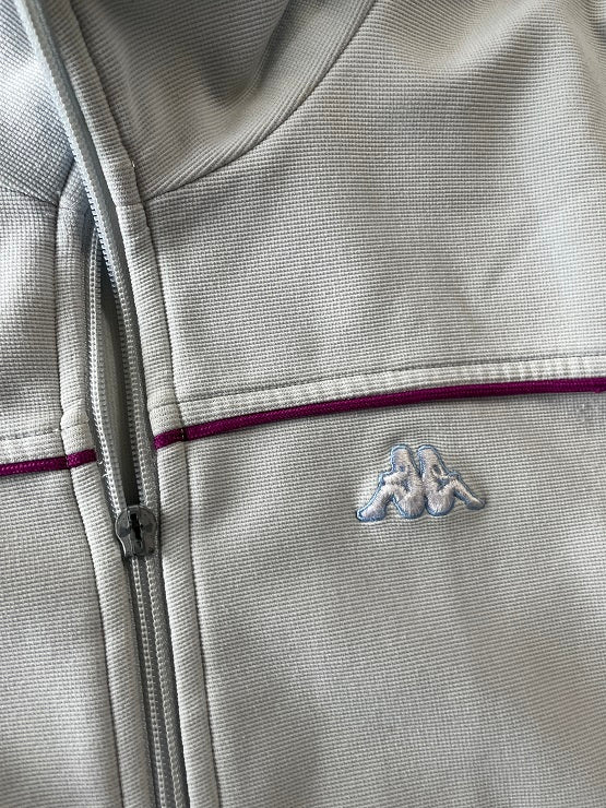 Vintage women's kappa white full zip windbreaker jacket in M/L| L27 W18| SKU 4816