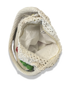 Rachels Closet y2k womens white floral crochet bag