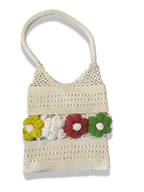Rachels Closet y2k womens white floral crochet bag